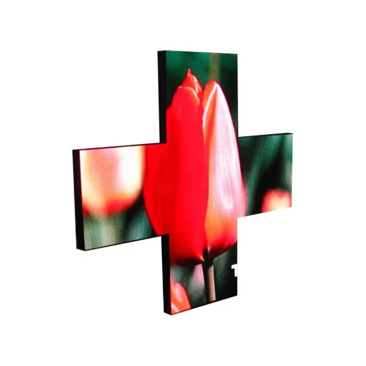 

High Quality P5 Cross Led Sign Outdoor Waterproof Double Sides Display Signs