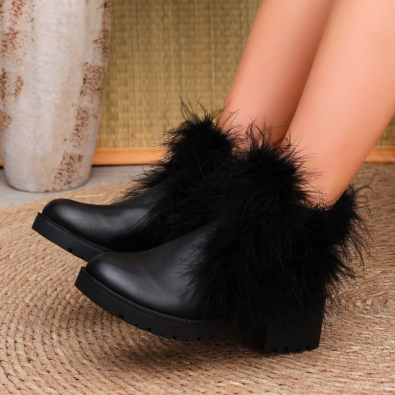Plus-size Women's Shoes, Retro Frayed Boots, Versatile Stylish Popular Short Boots, Retro All-around Lightweight Leather Boots