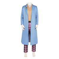 Luxiem Ike Eveland Cosplay Anime Hololive VTuber Costumes Ike Blue Trench Pants Fancy Party Suit Halloween Carnival Uniform lhtj
