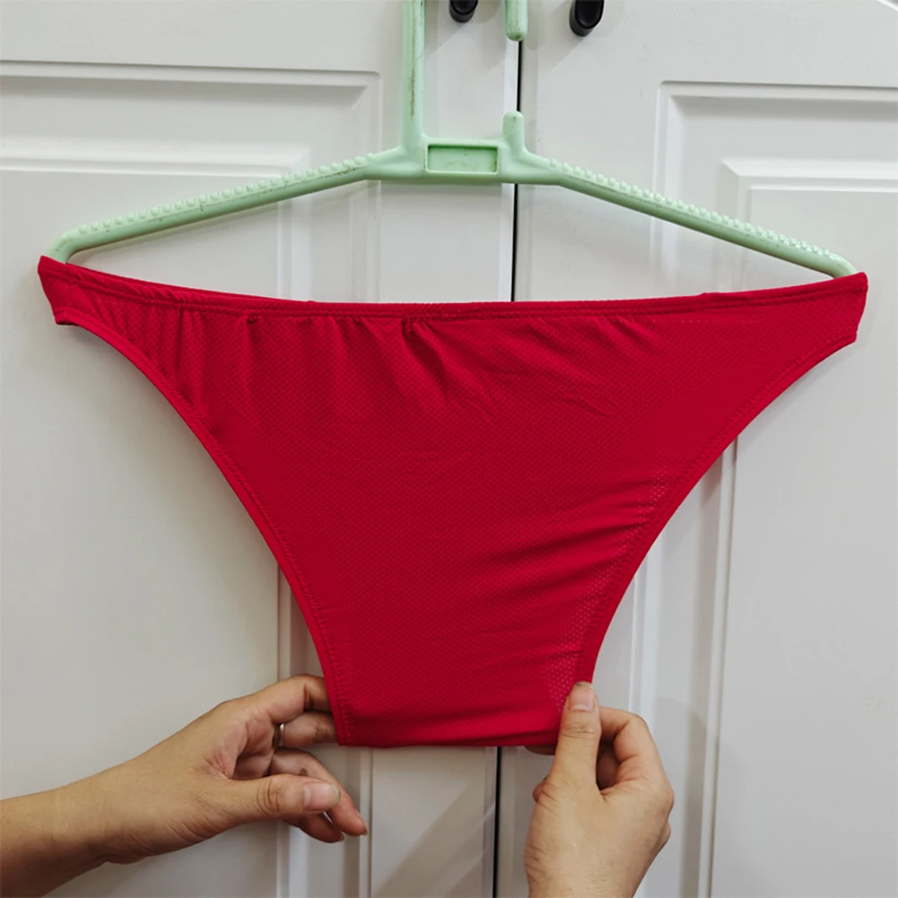 

Classic Style Underwear Breathable Underwear 2XL Classic Solid Color Male Underwear Flexible Fit Ice Silk Texture