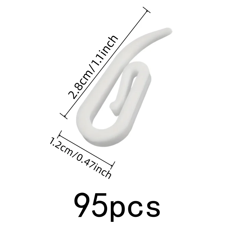 95 pcs Window Curtain Clips, Strong Load Capacity for Bathroom Door Curtains, Multipurpose, Versatile
