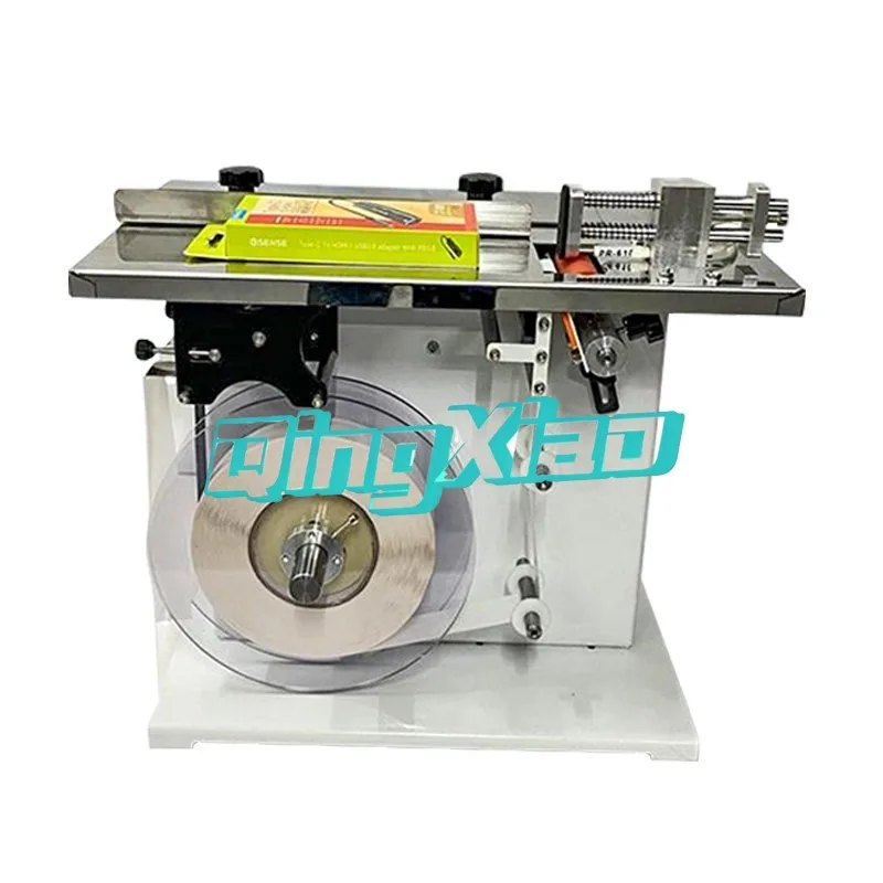 Semi Automatic Sealing Labeling Machine Transparent Round Label Right Angle Labeling Anti Counterfeit Label Box Sticker Corner