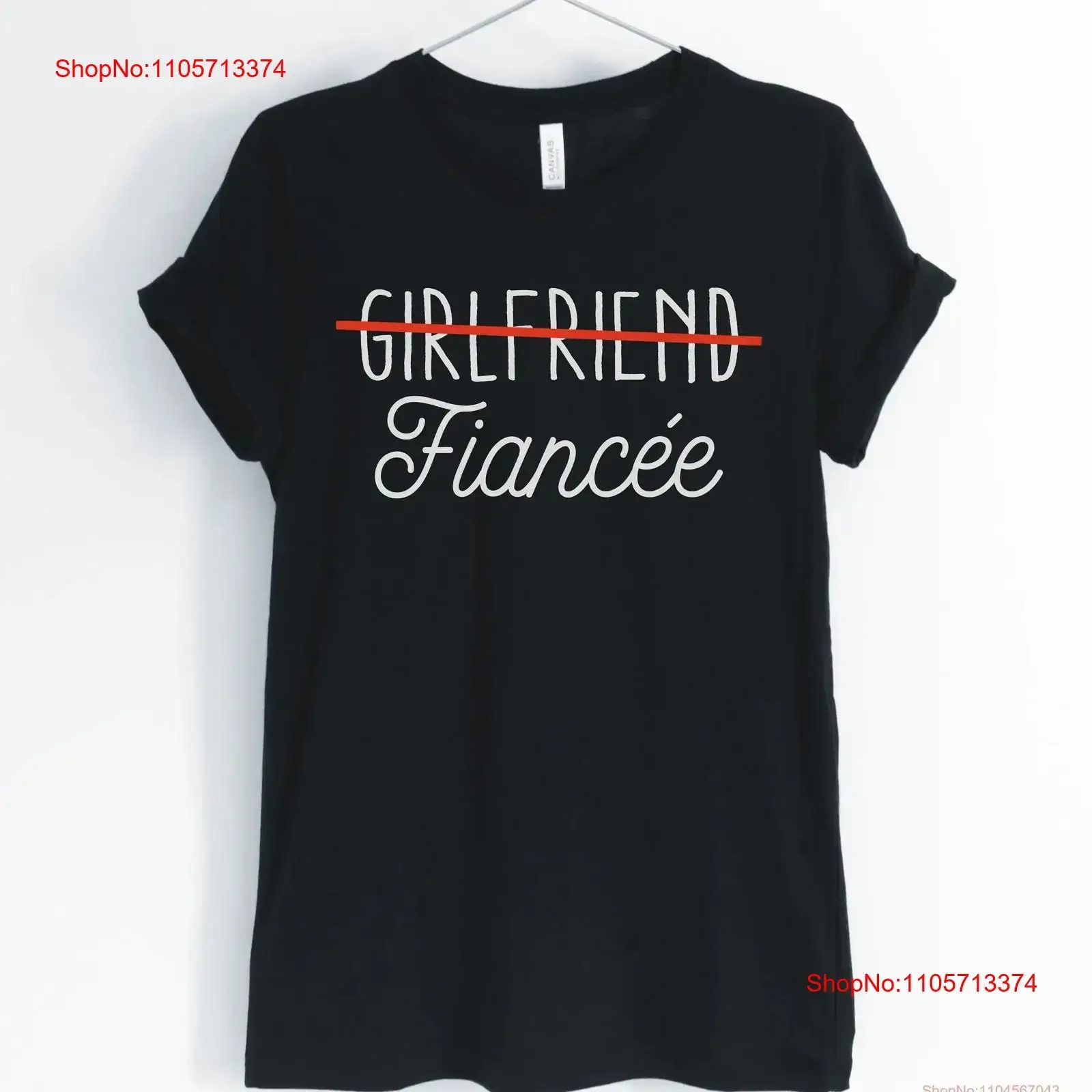 Girlfriend fiancée engagemenT T Shirt proposal future mrs gift for unisex women's shirts vintage Washed Slightly