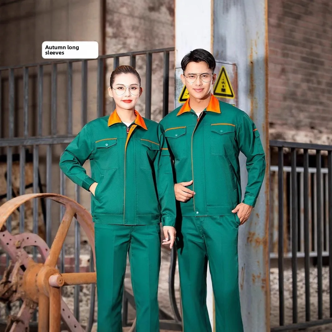 Men’s Green Workwear for Landscaping, Sanitation, and Workshop Use – Durable, Wear-Resistant Protective Uniforms