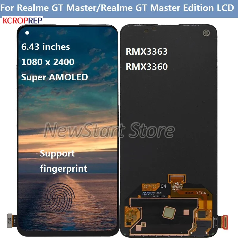 6.43 inches Super amoled for Realme GT Master Display with touch screen for Realme GT Master Edition LCD RMX3363, RMX3360 lcd