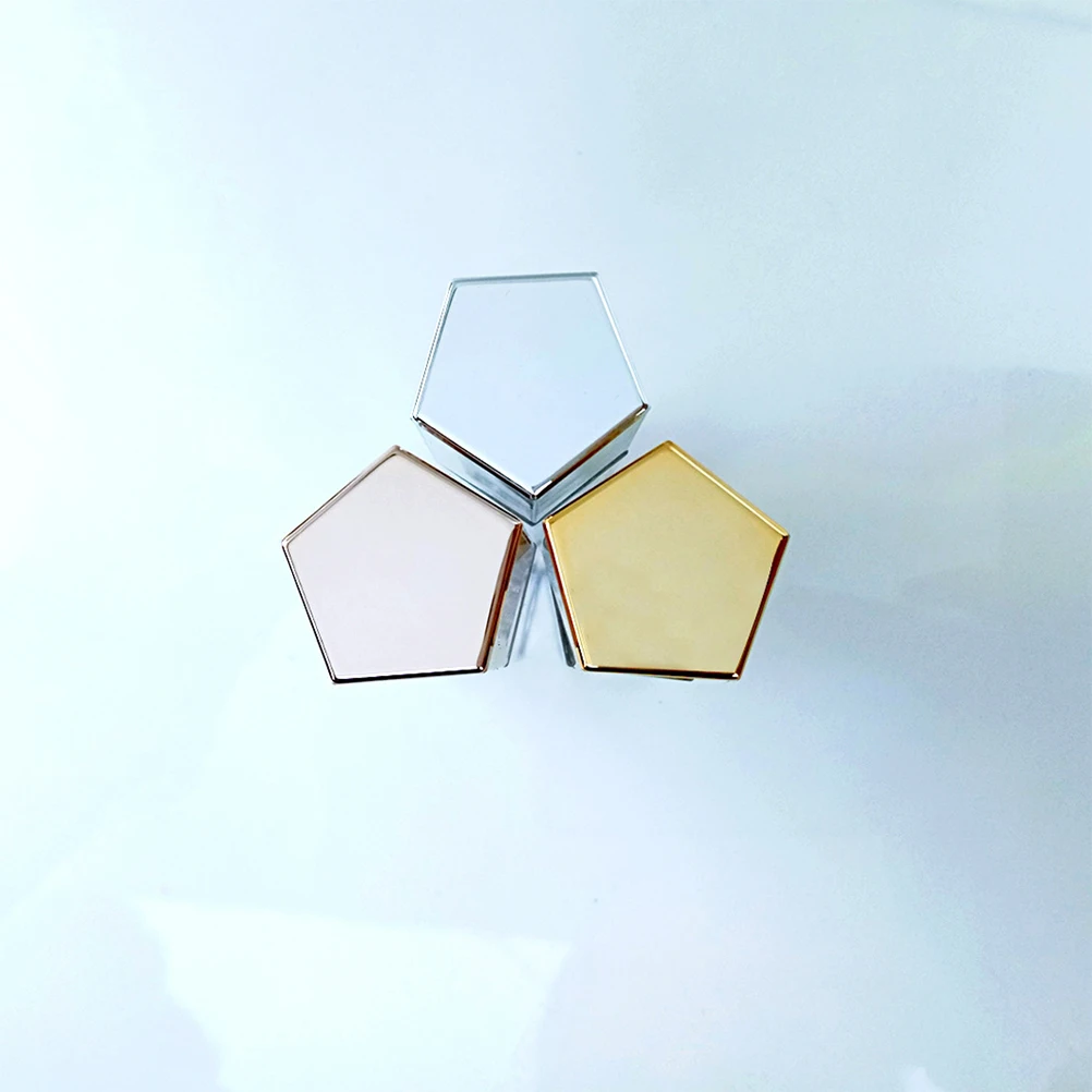 3 قطع من أحمر الشفاه DIY أنبوب خماسي محمول فارغ زجاجات ملمع الشفاه للسفر حاوية زيت الشفاه الصغيرة باللون الفضي والذهبي #1