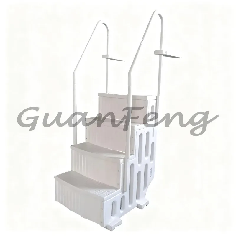 Ground Plastic Ladders & Swimming Pool Ladders, Portable Plastic Step Ladder for Ground and Pool Access