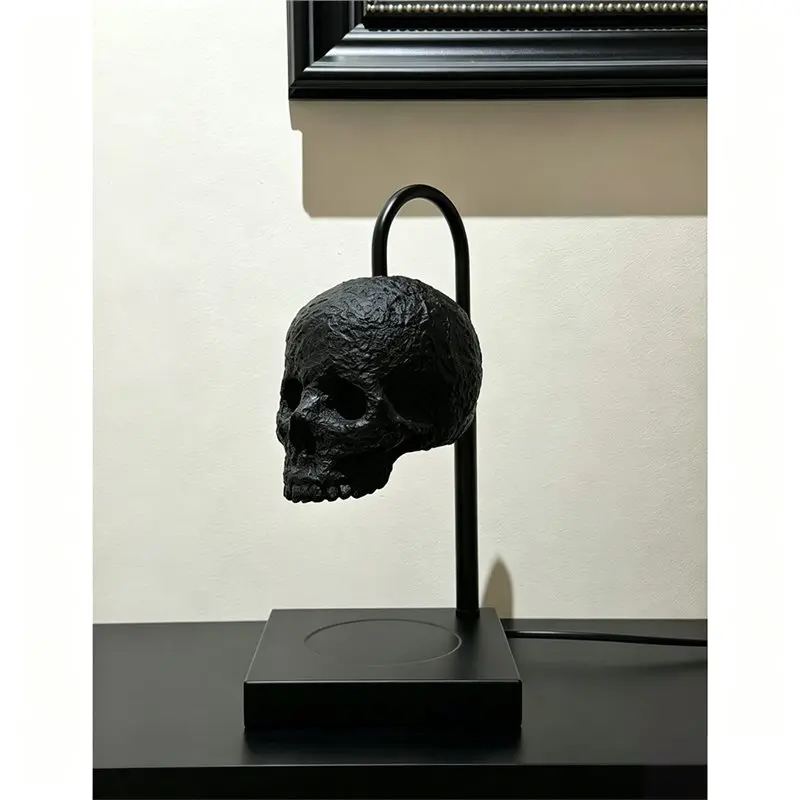 TFORU-Skull Candle Warmer Lamp With Timer And Dimmer Xcandles NOT Included -Black Gothic Candle Lamp Goth Gothic Decor EU Plug - view 3