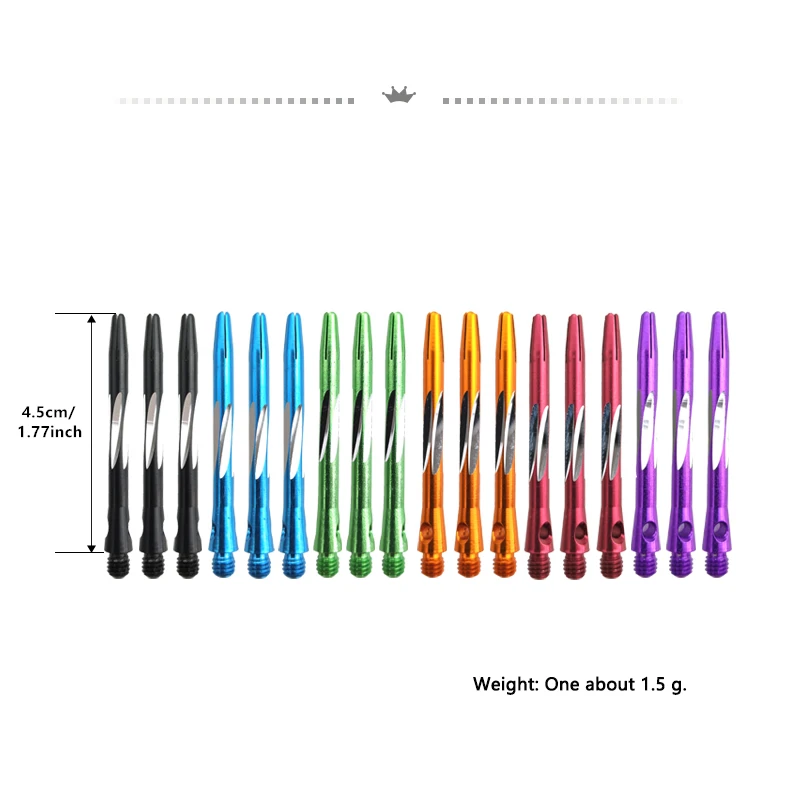 3 teile/satz von 6 farbig geschnitzten Darts 45mm/1,78 in Aluminium legierung Darts Zubehör werfen Darts Spiel Unterhaltung