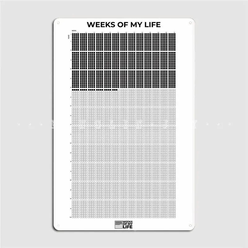 Weeks Of My Life Metal Plaque Poster Cinema Kitchen Garage Club Retro Mural Painting Tin Sign Poster