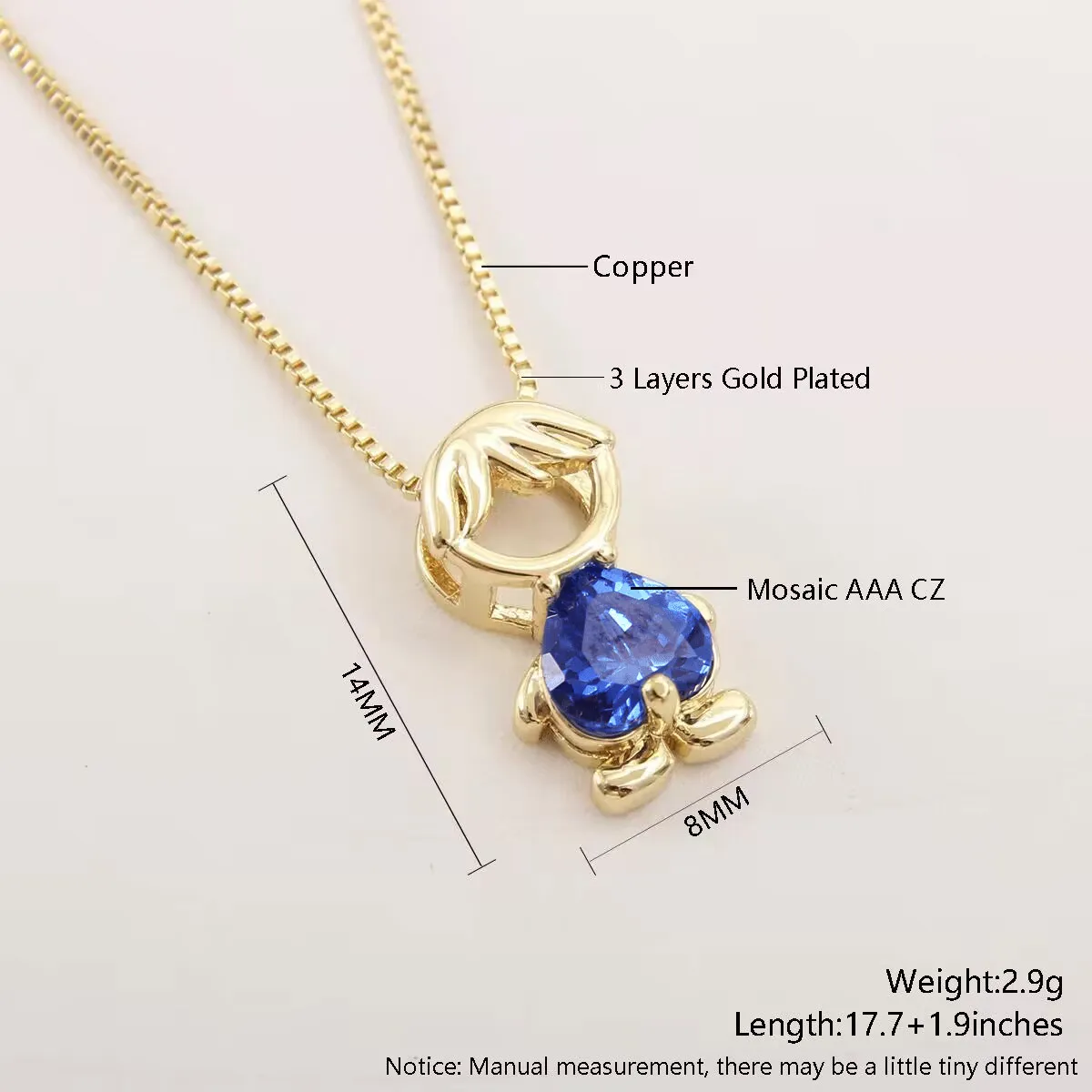 MHS.SUN Modische Charm-Halsketten für Jungen und Mädchen, vergoldet, mit kubischem Zirkon, hohler Anhänger, Schlüsselbeinkette, Familienschmuck für Frauen – Detail 6