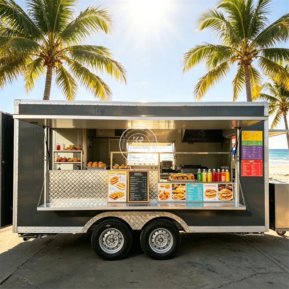 

Ice Cream Pizza Cart Concession Food Cart Mobile Catering Trailer Street Fast Food Truck Trailer Fully Equipped
