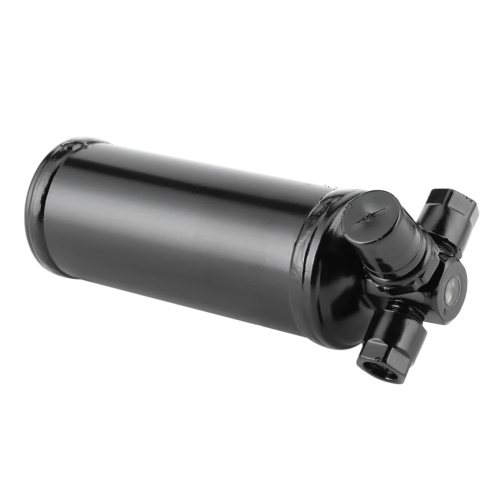 

Metal Air Conditioning Drier A/C Receiver Bottle Upright Black Replacement for 12FH 16FH Car Accessories