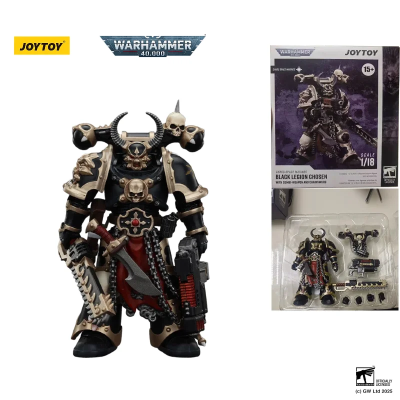 En stock |   Figura de Acción Coleccionable JOYTOY 40K Chaos Space Marines Black Legion Chosen JT00980, Escala 1/18, Modelo Anime
