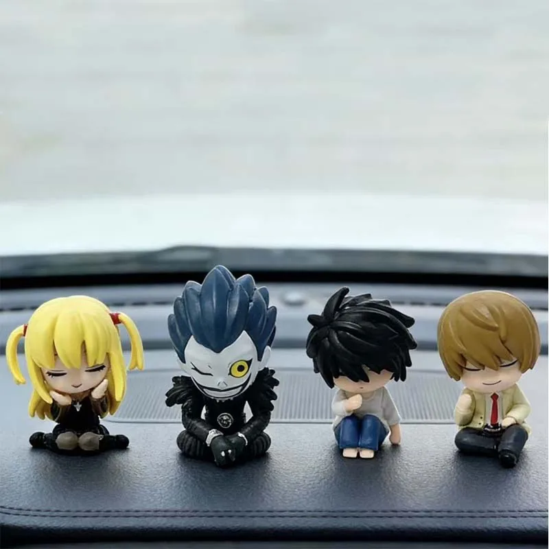 2026 Cute Death Note Sleeping Figures L Lawliet Light Yagami Misa Amane Ryuk Cute Mini Figures Capsule Toy Car Decor Anime Gifts