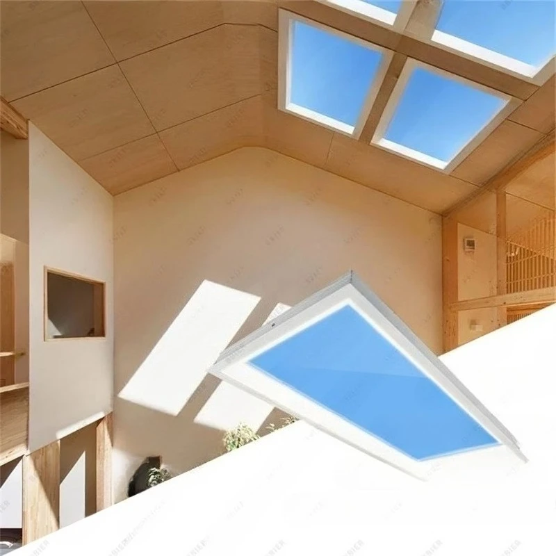 

New Embedded Indoor Artificial Sun Sun Ceiling Skylight Dimmable Artificial Light Emitting Diode Smart Blue Panel Light