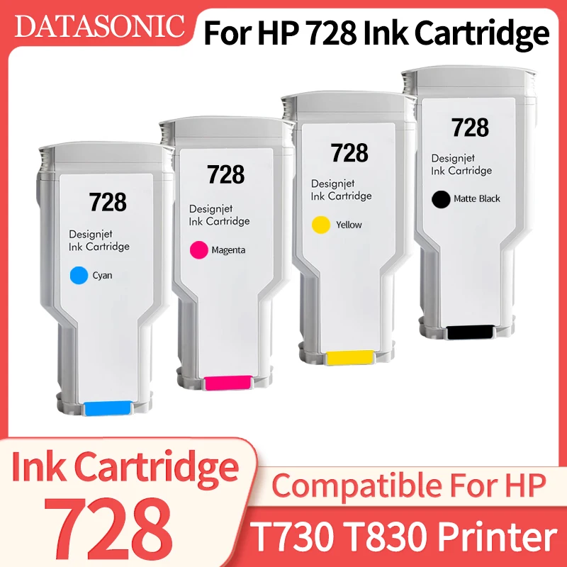 

Чернильный картридж 300 мл 728, совместимый с HP 728XL, совместимый картридж F9J68A F9J67A F9J66A для принтера HP DesignJet T730 T830