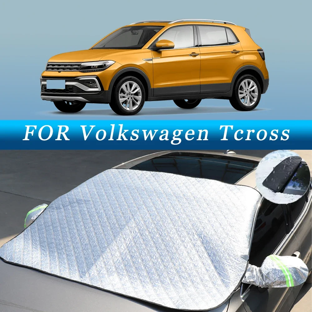 

Thickened Car Now Sunshade Windshield Cover With 5/9 Magnets UV Protection Anti Snow Sunlight For Volkswagen Tcross