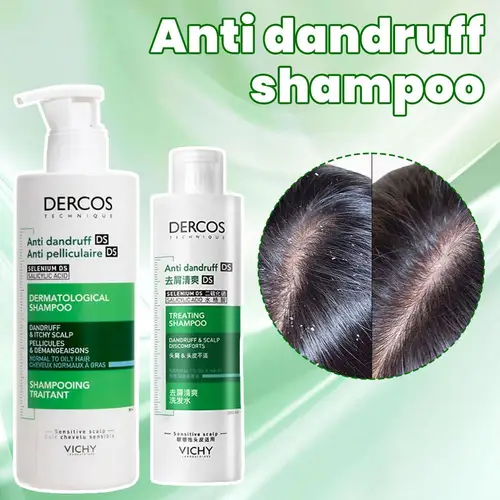 Imagen 2 del producto Dercos-shampoo de etiqueta verde, limpieza profunda, hidratante, anticaspa, purificador, suave, calmante, cabello dañado, cuidado del cuero cabelludo