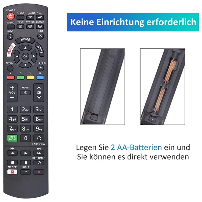 TV Remote Control For Panasonic Viera LCD LED 3D TV With Netflix, My App Buttons