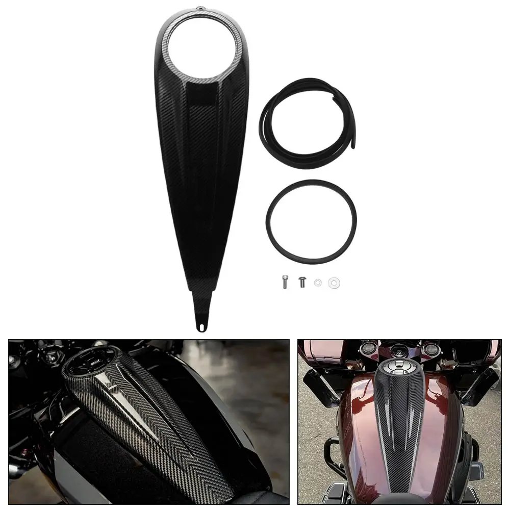 Motorcycle Stretched Dash Panel Fuel Gas Tank Cover Carbon Fiber  For Harley Road Glide CVO/SE FLTRXSE 2023-2026 Parts
