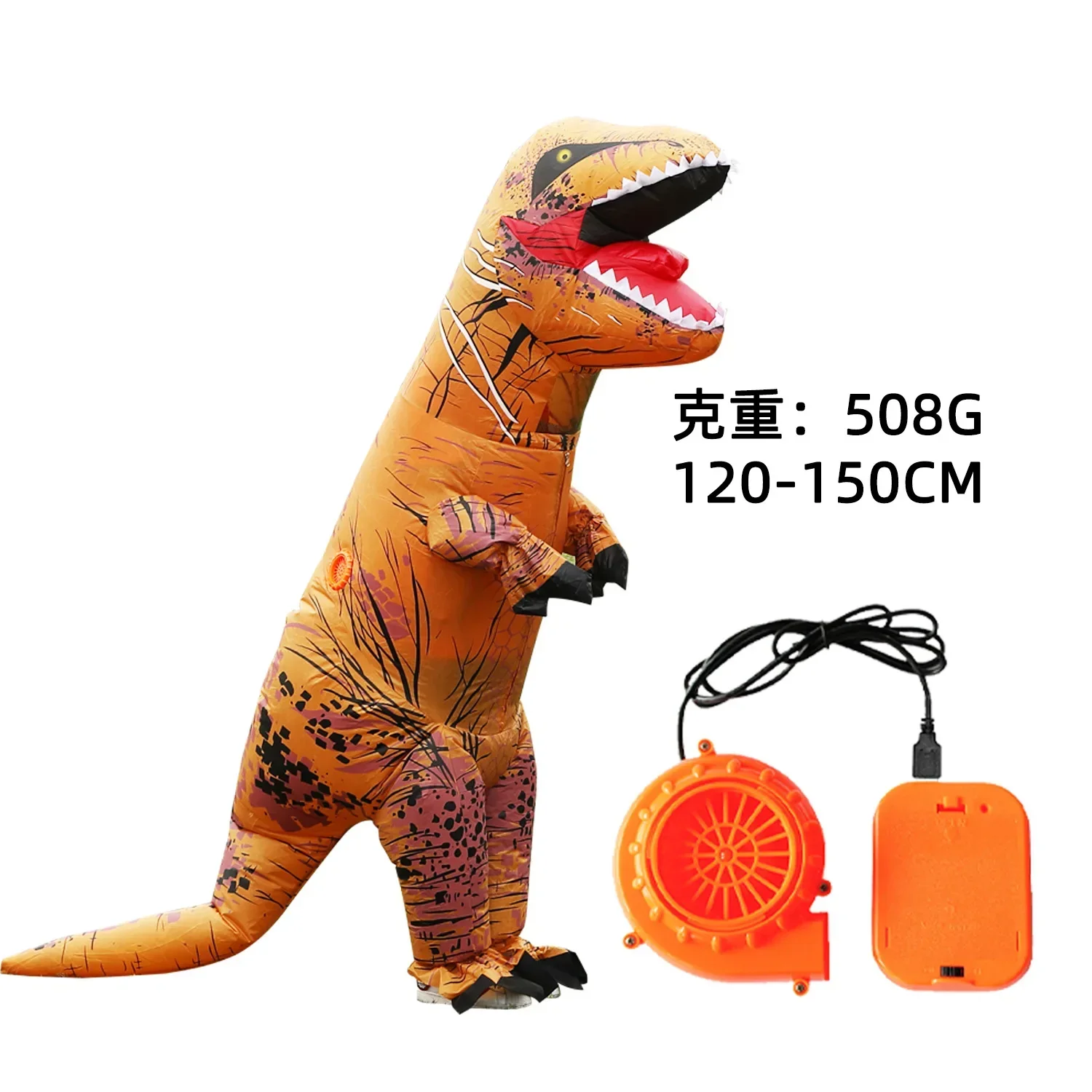 Disfraz inflable de dinosaurio de T-REX para adultos y niños, traje de Cosplay de Mascota de lujo, para Halloween