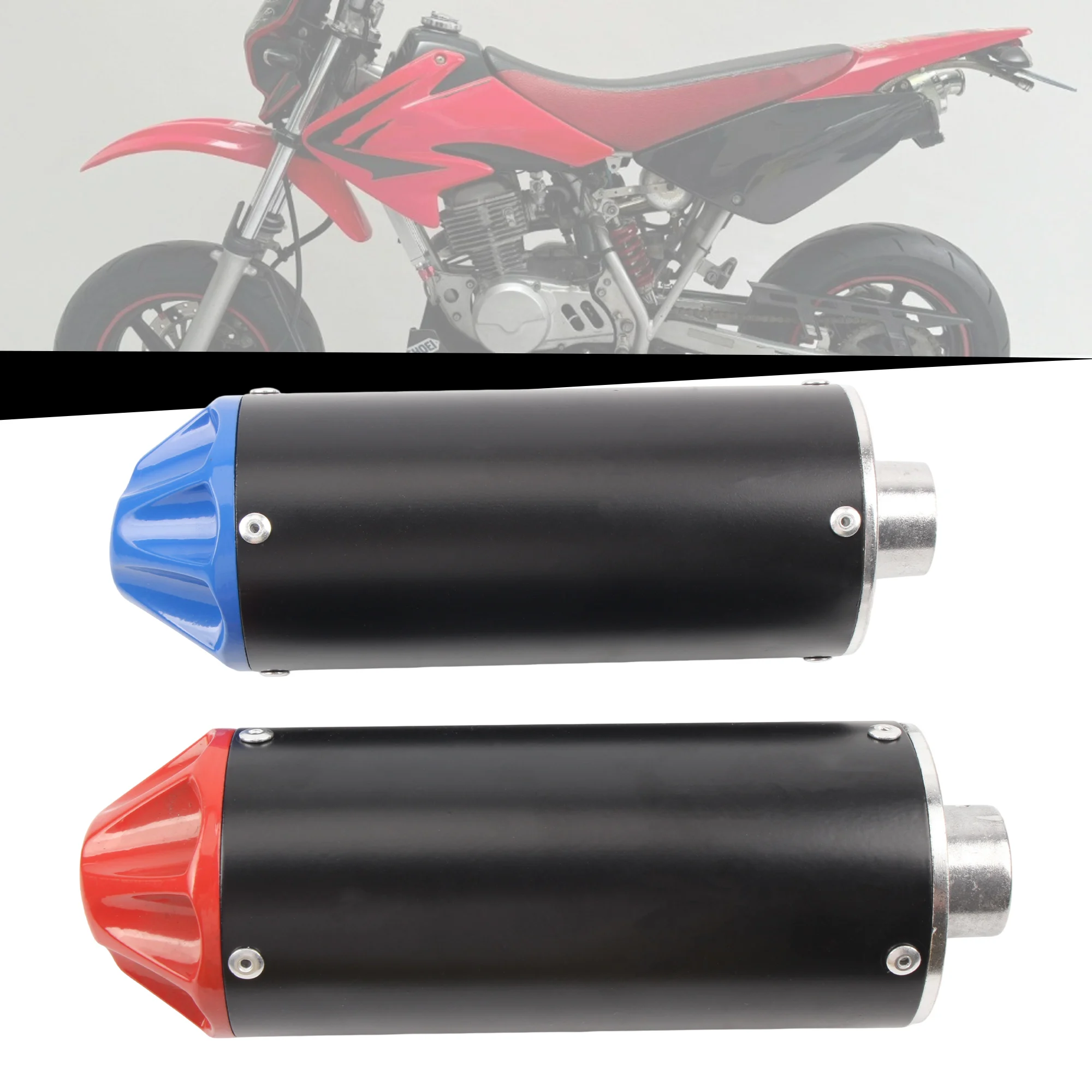 Motorcycle 28mm Muffler Exhaust Pipe Full System Fit For 110 125cc 150cc PIT PRO Quad Bike Dirt ATV kayo BSE EXC CRF Accessories view 4
