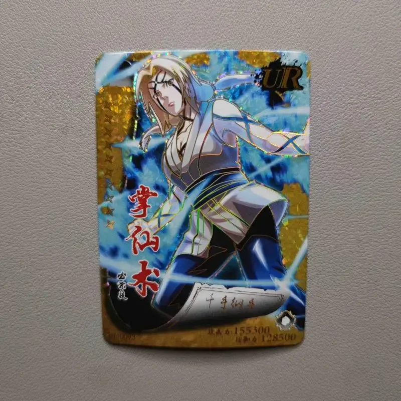 Anime NARUTO Rare UR Refraction Foil Haku Uchiha Madara Tsunade Ashura Kakashi Toys for boys Collectible Cards Birthday Present