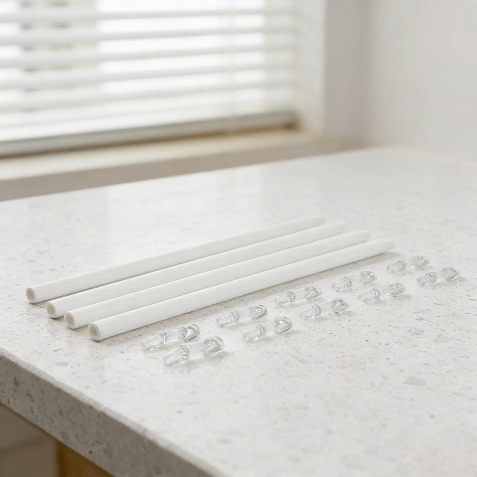 117CM PP Venetian Blinds Pull Rod with Turnbar Set and 46 Inch Splicing Sturdy Build for Effective Blind Operation