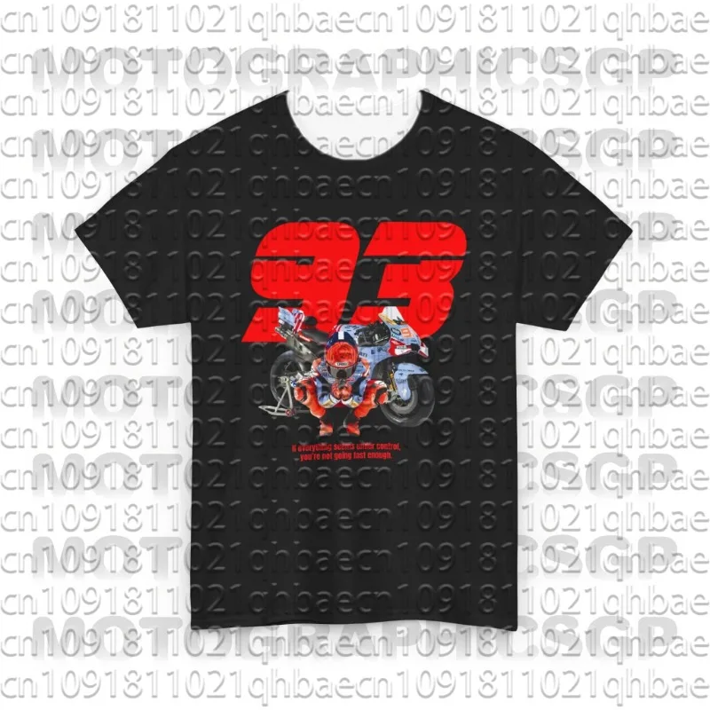 

2025 men's and women's new MOTO off-road motorcycle Marc Márquez93MotoGP loose, breathable, fast drying oversized casual T-shirt