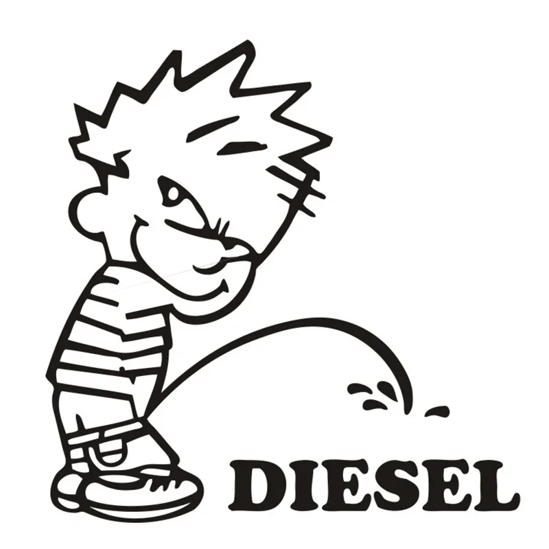 

Car Stickers Funny Kids Plus Diesel Vinyl Stickers Car Bumper Body Rear Window Fuel Tank Cap Decorative Decals Waterproof,15cm