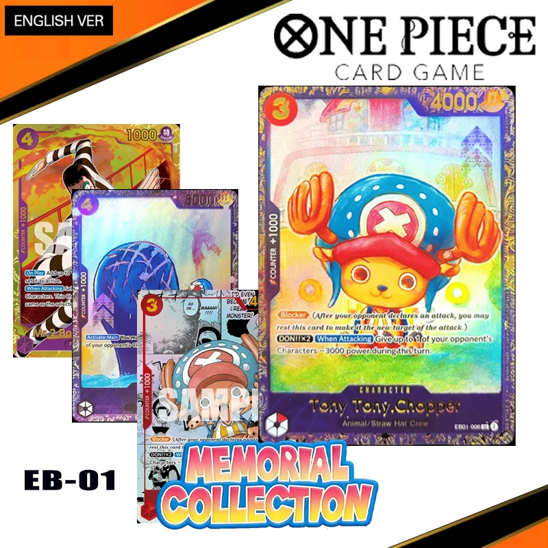 Set de Tarjetas Coleccionables de One Piece en Inglés (Eb01) Serie Tony Tony Chopper Mr2 Bon Kurei Laboon, Tarjetas de Anime