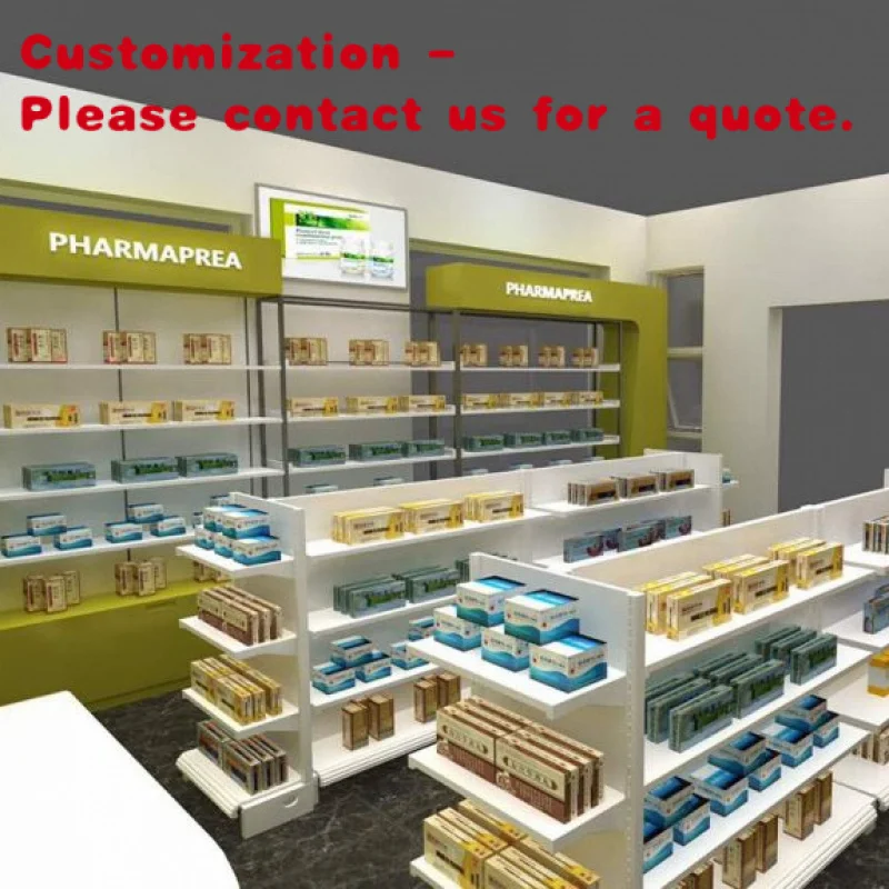 

custom.Drugstore Pharmacy Display Stand Modern Nutrient Shop Interior Design Food Shop Display Furniture