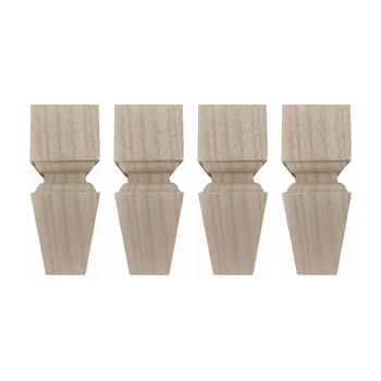 Woodcarving Móveis Pernas, Pés de Mesa, Sofá-cama, TV Cabinet, Entalhe Acessórios para Móveis, Madeira Maciça, 10 cm, 15cm, 4Pcs