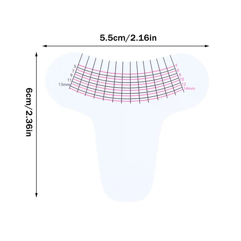 10 Pcs 속눈썹 길이 측정자 휴대용 눈썹 부드러운 플라스틱 눈금자 메이크업 도구 속눈썹 연장 성장 액세서리