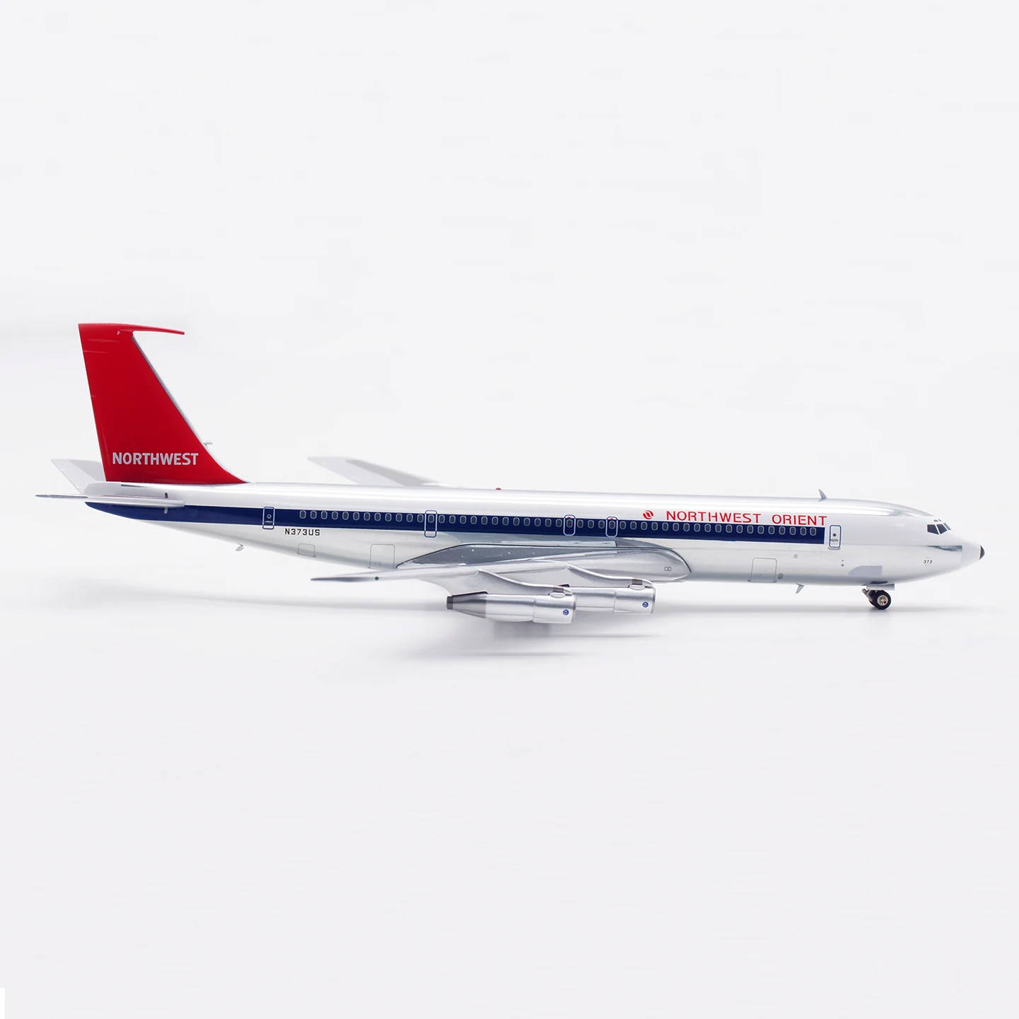 B-707-NW-373P سبيكة تحصيل طائرة هدية B-نماذج 1:200 شمال غرب أورينت بوينغ B707-300 دييكاست طائرة طائرة نموذج N373US