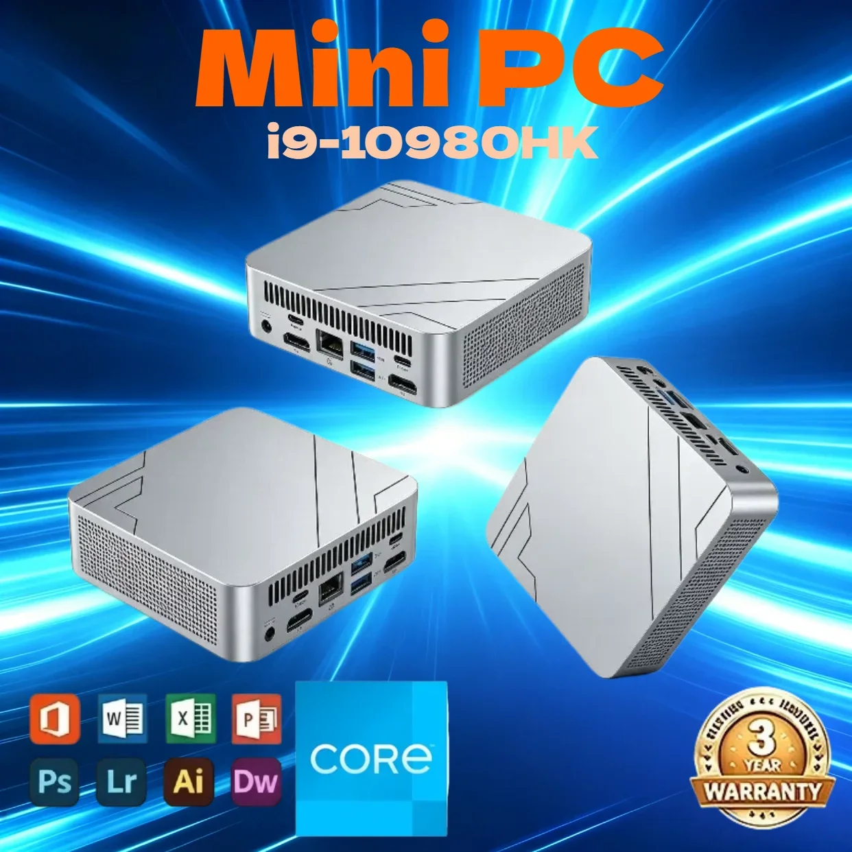 High‑Performance Mini Desktop PC 2026 Light Ultra-Compact Mini Desktop i9 10980HK 16GB High Frequency Memory Portable PC