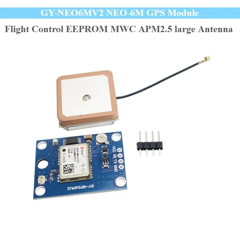 New GY-NEO6MV2 NEO-6M GPS Module NEO6MV2 with Flight Control EEPROM MWC APM2.5 Large Antenna for Arduino Renovation DIY Upgrade