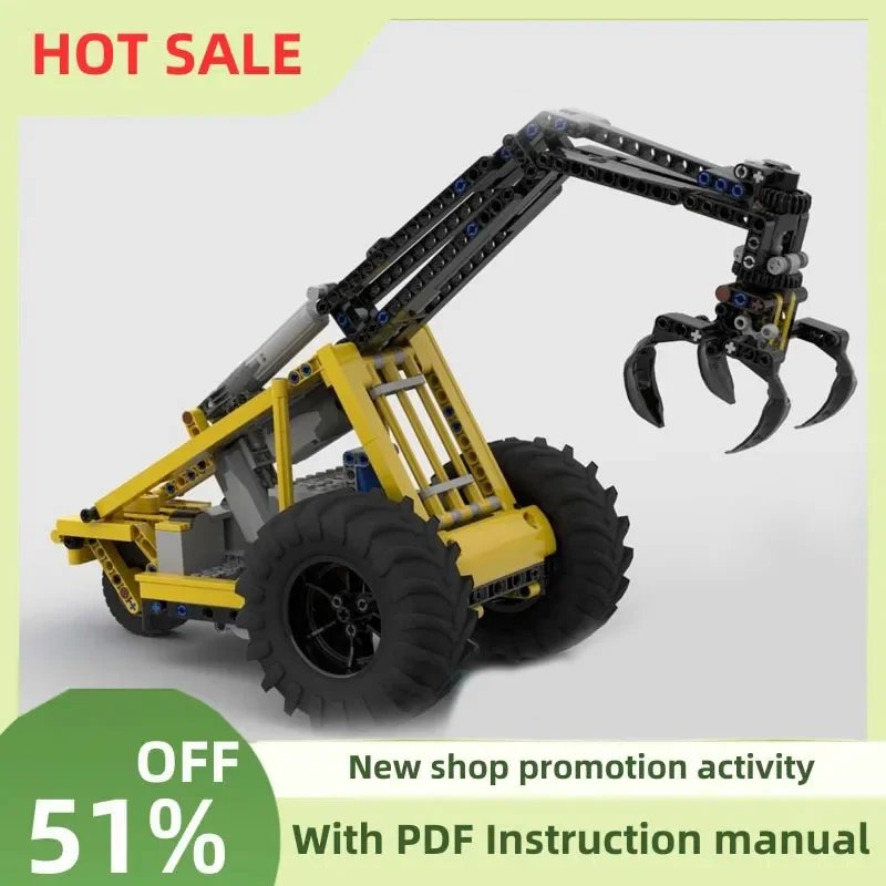 

New 601Pcs Popular Technology Series Moc-217197 Cane/Log Loader Model Building Blocks Diy Creative Ideas Kids Toys Birthday Gift