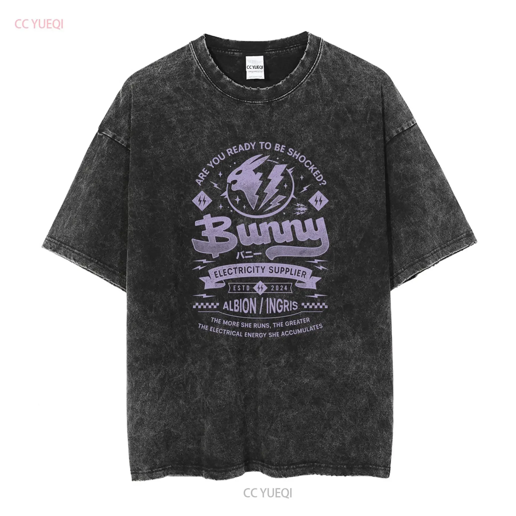 Bunny Electric Condense Grunge T Shirt The First Descendant Video Game Gaming Gamer Looter Shooter long or short sleeves
