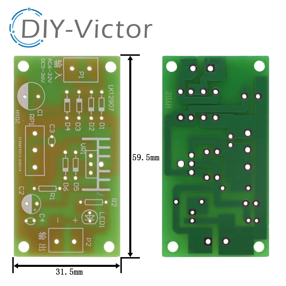 LM317 Kit di alimentazione regolabile alimentatore cc regolabile continuo parti di formazione didattica fai da te Kit elettronici scheda PCB