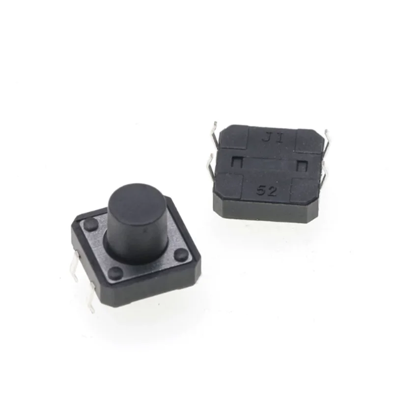 20Pcs Panel PCB On Off Momentary Tactile Tact Micro Mini Switch Push Button DC 12V 4 Pin DIP 12x12 H=5/6/7/8/9/10/12/13/15/16mm