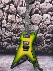 factory custom electric guitar  Green maple top and tremolo hot sale
