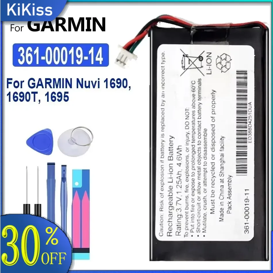 

1250Mah Battery 361-00019-14 For GARMIN Nuvi 1690, 1690T, 1695