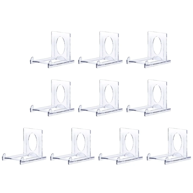 10pcs Mini Acrylic Plate Stands Multipurpose Display Holder Adjustable