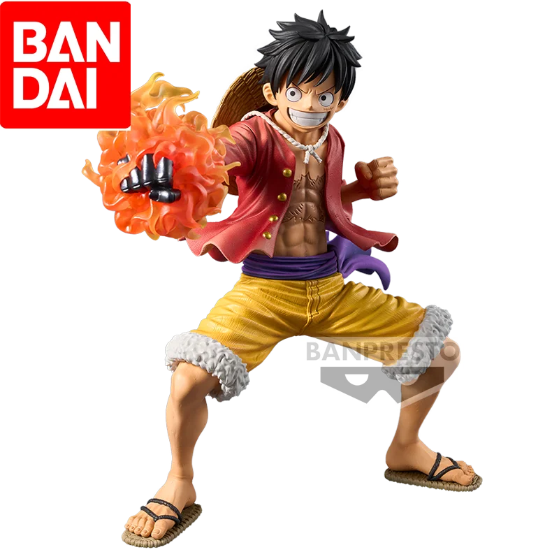 

Цельная фигурка Луффи Bandai, высота 20 см, высококачественный пластик, классический стиль соломенной шляпы, идеальный подарок для фанатов, рекомендуется бестселлер