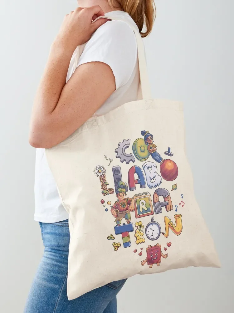 Collaboration funny Tote Bag Cloth bags bag for beach Tote Bag