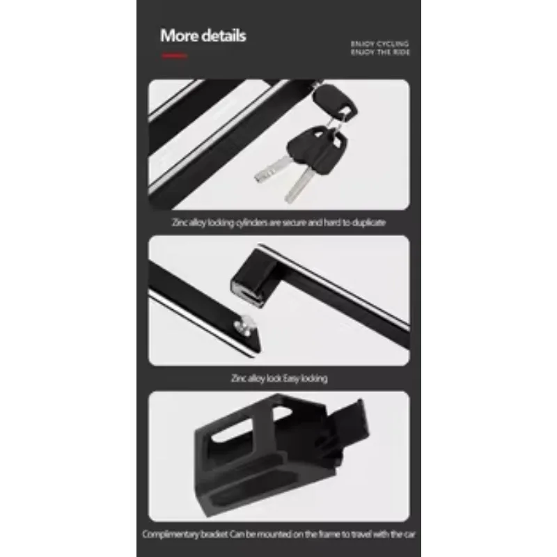 

STLF Bicycle Accessories Alloy Steel Folding Lock MTB Road Bike Lock Anti Theft Password Safe Bicycle