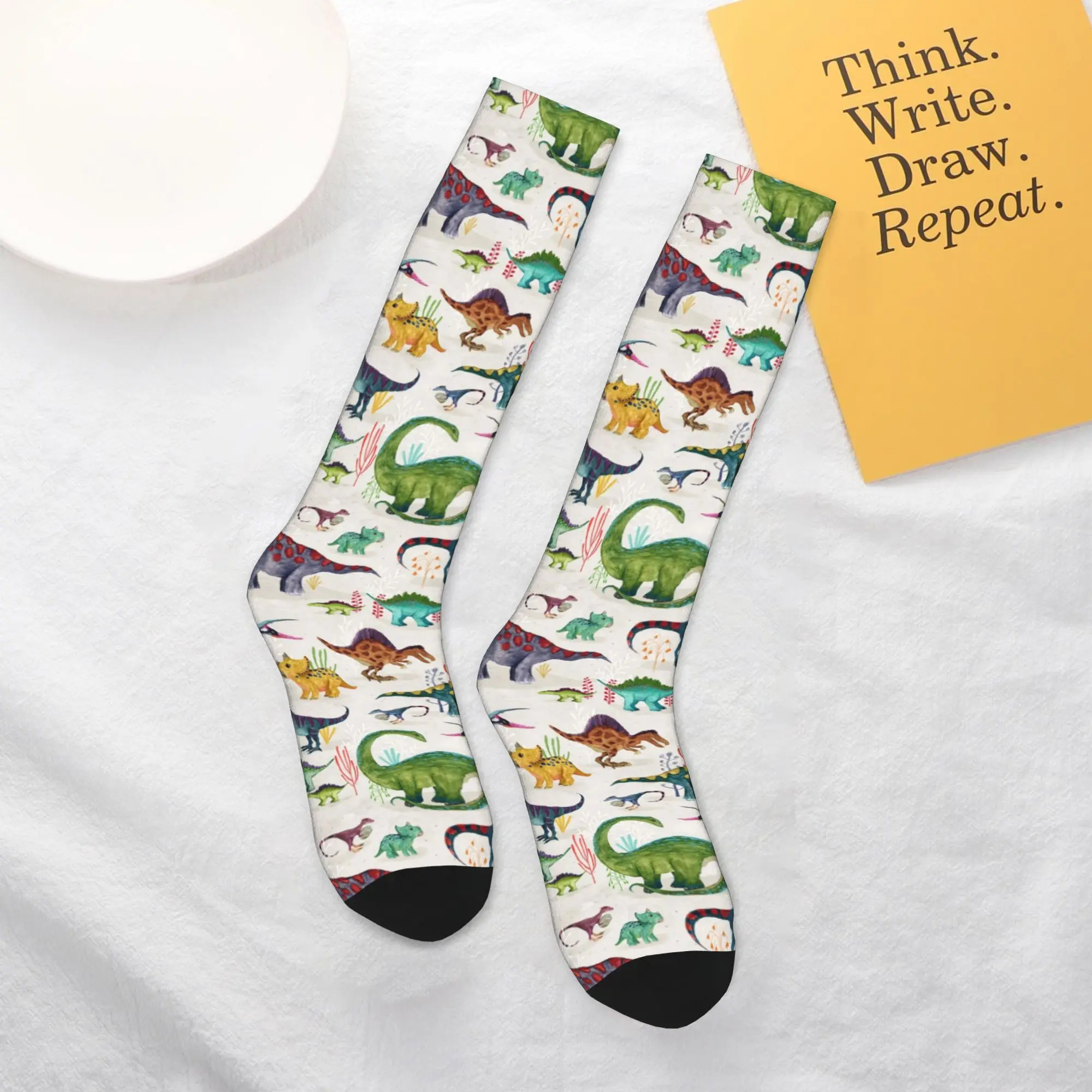 Alle seizoenen Crew Kousen Heldere Dinosaurussen Sokken Harajuku Mode Hip Hop Lange Sokken Accessoires voor Mannen Vrouwen Verjaardagscadeau