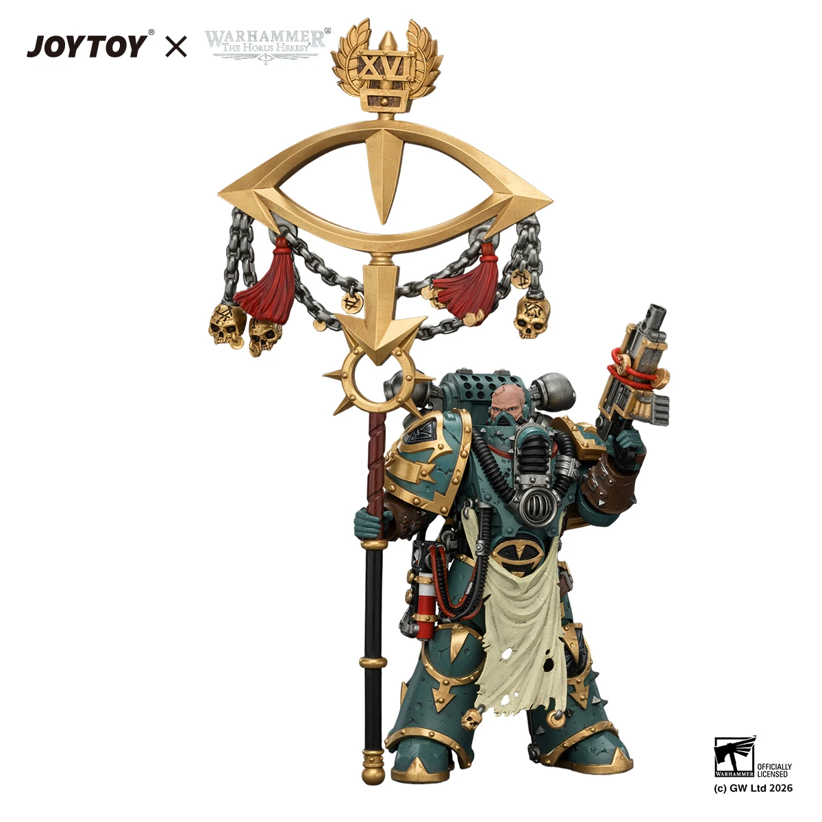 JOYTOY Warhammer "The Horus Heresy" 1/18 Action Figures Sons of Horus Maloghurst the Twisted, the Warmaster's Equerry view 3